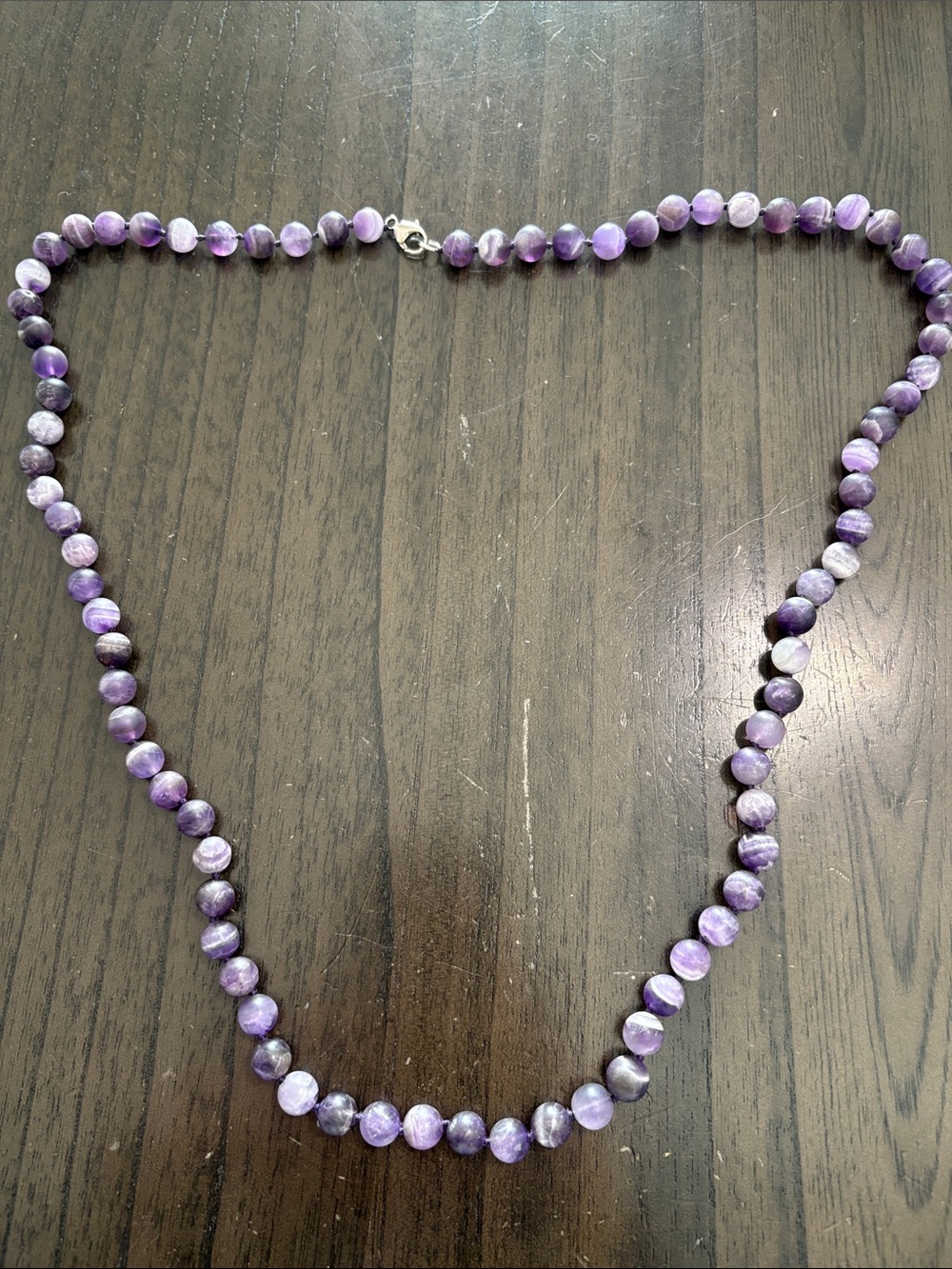 Necklace - Amethyst - Sterling Silver Clasp
